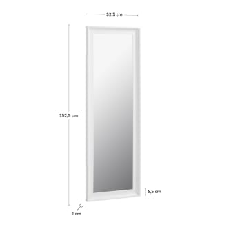 Miroir Romila 52 x 152,5 cm blanc - dimensions