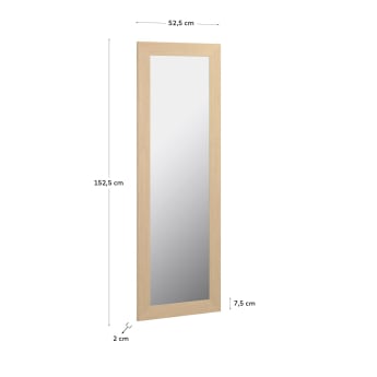 Yvaine wide frame mirror natural finish 52,5 x 152 cm - sizes