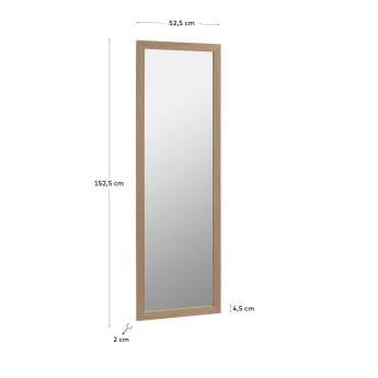Specchi Wilany 52,5 x 152,5 cm con finitura noce - dimensioni