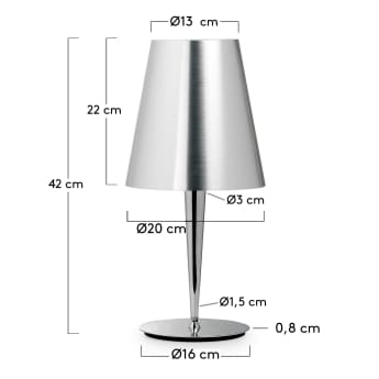 Lampe de table Asai - dimensions