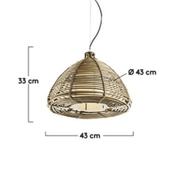 Lampe suspension Awak - dimensions