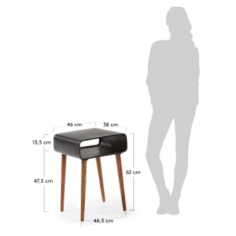 Table d'appoint Mindi 46 x 38 cm - dimensions