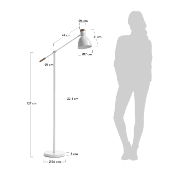 Tescarle floor lamp, white - sizes