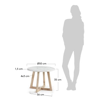Stolik pomocniczy Haylo Ø 50 cm - rozmiary