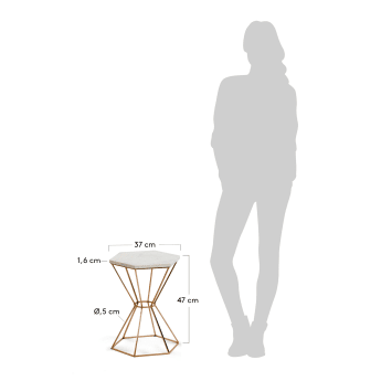 Table d'appoint Linha Ø 37 cm - dimensions