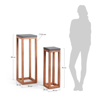 Level 2er-Set Ständer / Säulen Tische - Größen