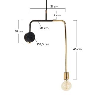 Lampe suspension Wick - dimensions