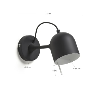 Lucilla wall lamp black - sizes