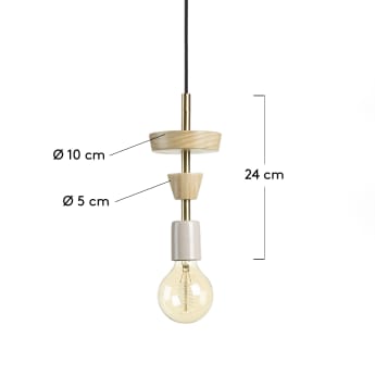 White Naroa pendant lamp - sizes