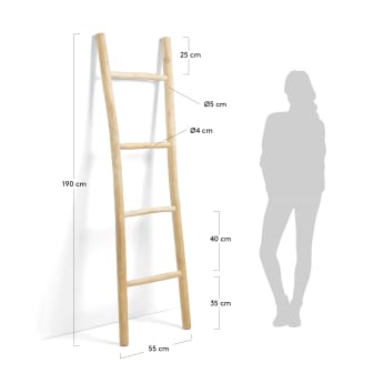 Marge decorative ladder natural - sizes