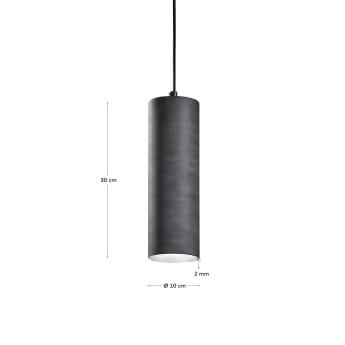 Lámpara de techo Maude de acero con acabado gris - tamaños