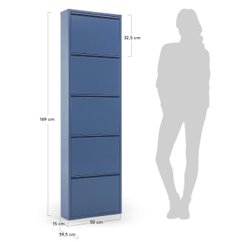 Shoe rack Ode 5 doors blue - sizes