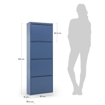 Shoe rack Ode 4 doors blue - sizes