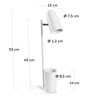 White Sausalito table lamp - sizes