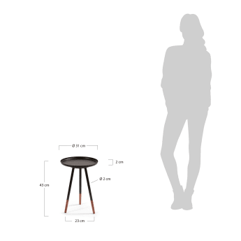 Table d'appoint Kyler Ø 31 cm - dimensions