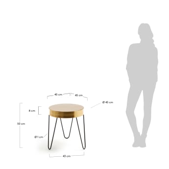 Stolik pomocniczy Juvenil Ø 45 cm - rozmiary