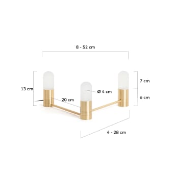 Lampe de table ou applique Badra - dimensions