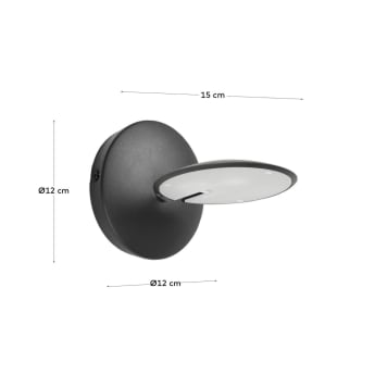 Tannsy black wall lamp - sizes