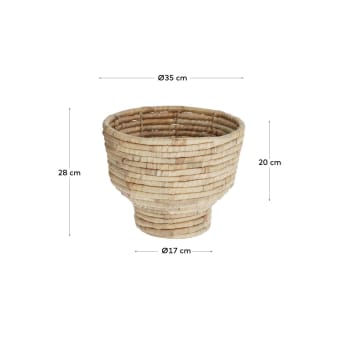 Cache-pot Colomba fibres naturelles Ø 35 cm - dimensions