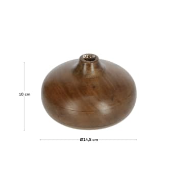 Tyara vase solid acacia wood 10 cm - maten