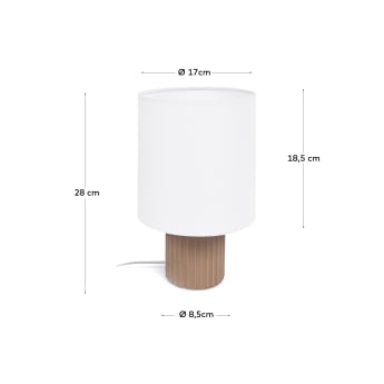 Eshe table lamp in ceramic with terracotta and white finish UK adapter - sizes