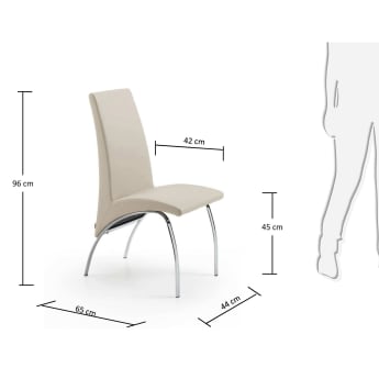 Beige Zana chair - sizes