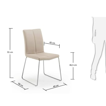 Drito chair, beige - sizes