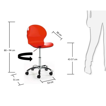 Gota chair, red - sizes