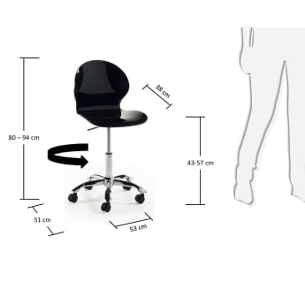 Gota chair, black - sizes