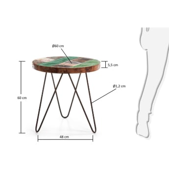 Table d'appoint Afton - dimensions