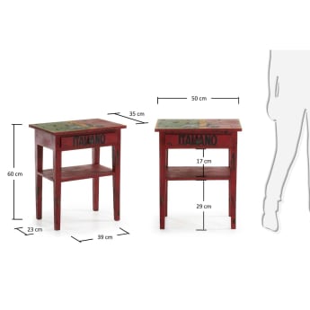 Table d'appoint Nitima - dimensions