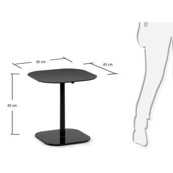 Vel Side table, black - sizes
