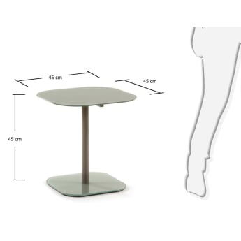 Tavolino Vel, beige - dimensioni