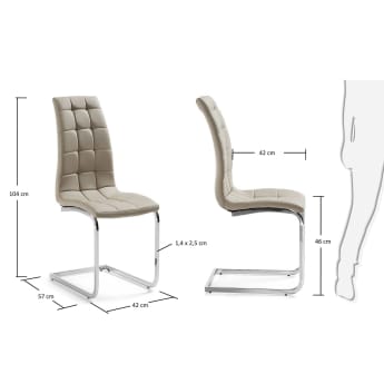 Winter chair, beige - sizes