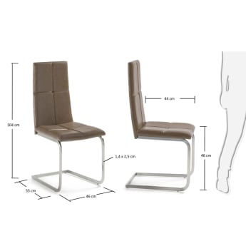 Willa chair, brown - sizes