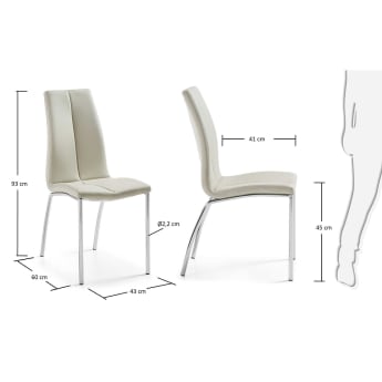 Beige Flavio chair - sizes
