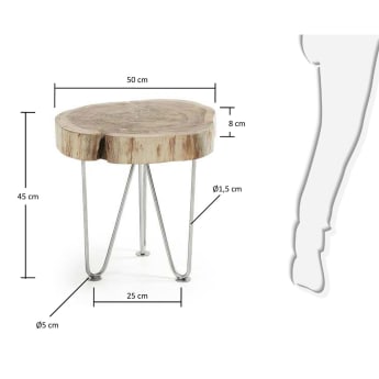 Table d'appoint Gavina - dimensions