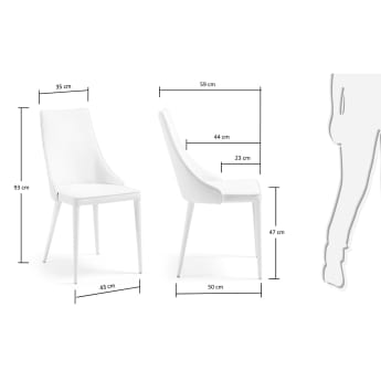Jati chair, white - sizes