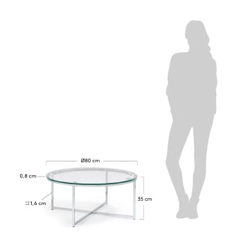 Divid coffee table Ø 80 cm - sizes