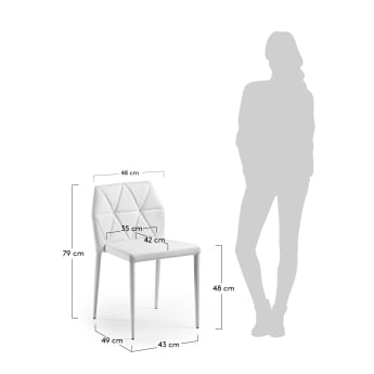 Chaise Graphic,  blanc - dimensions