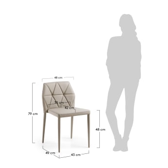 Chaise Graphic,  beige - dimensions