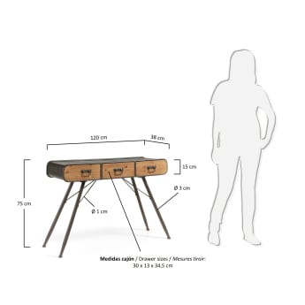 Halie console table 120 x 75 cm - sizes
