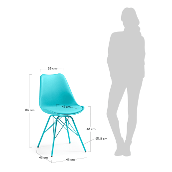 Blue Ralf chair - sizes