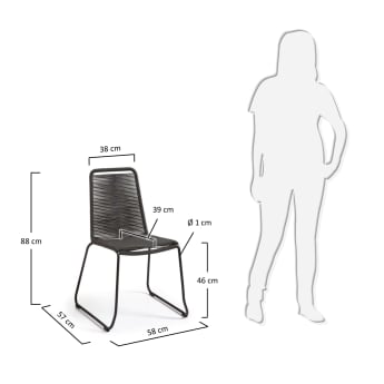 Grey Amirah chair - sizes