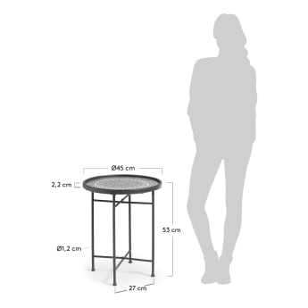 Table d'appoint Rida Ø 45 cm - dimensions