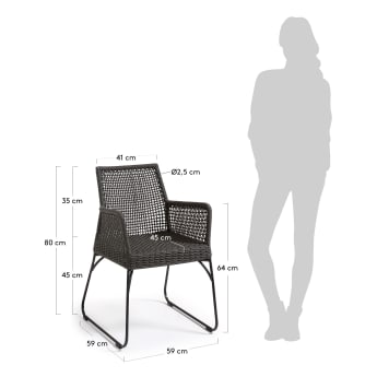 Cadeira Kavon cinzento - tamanhos