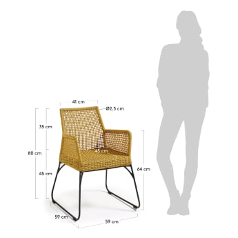 Mustard Kavon chair - sizes
