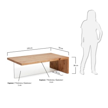 Tulsi coffee table 120 x 70 cm - sizes