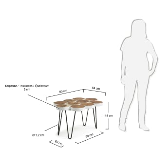 Table basse Faina 80 x 54 cm - dimensions