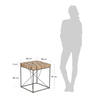Table d'appoint Dapp 40 x 40 cm - dimensions